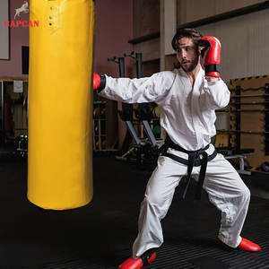 Sac de frappe robuste en cuir synthétique durable pour l'entraînement de boxe, la remise en forme et les séances d'entraînement à domicile - Product Image 3