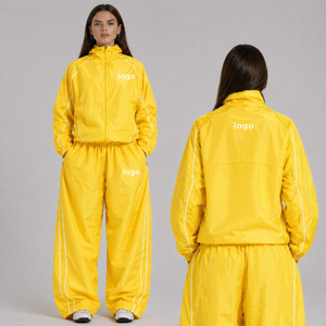 Custom Women's Fleece Lined Zipper Jacket <b>Pants</b> Set High Street Style Quick Dry 100% Polyester Winter Tracksuit ONEAPEX - Product Image 5