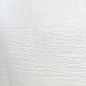 Womens White Three Quarter Sleeve Blouse Crew Neck Smocked Waist Cuffs Elegant Loose Fit Casual Office Wear Solid Polyester - Product Image 6