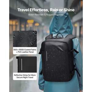 Sac à dos de voyage compressible sous vide 35L, résistant à l'eau, bagage à main, pompe à air, plusieurs poches, noir, sac personnel décontracté - Product Image 5
