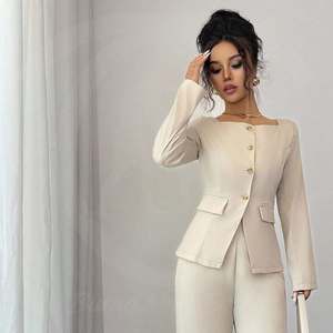 ชุดเบลเซอร์และกางเกงขายาวสุดหรูสำหรับผู้หญิง (ชุดทางการ 2 ชิ้น) - Product Image 3