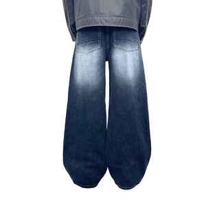 Manufacturer Direct Men's Wholesale Breathable Casual Dark Straight Solid Denim Jeans Embroidery for Summer Autumn Winter - Product Image 4