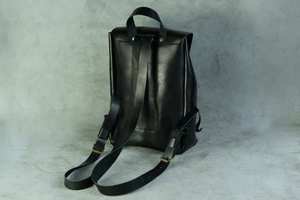 Vintage Genuine Leather Backpack <b>Waterproof</b> Anti Theft Softback <b>Bag</b> <b>Drawstring</b> Flap School Travel Daypack Unisex - Product Image 2