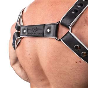 Harnais de poitrine sexy en fausse fourrure pour homme, blanc, ajustable, respirant, de qualité supérieure, pour clubbing - Product Image 3