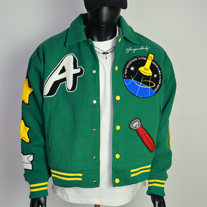 Plus-size Authentic Casual Sport <b>Long</b> Vintage Reversible Front Winter Varsity <b>Jacket</b> Men Lapel Polyester/Cotton <b>Waterproof</b> - Product Image 6