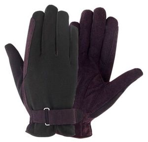 Gants d'équitation professionnels en cuir pour homme, anti-fissures, compatibles écran tactile, fermeture auto-agrippante, doigts entiers - Product Image 3