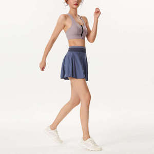 2026 Luxury Breathable Active Wear for Women Custom Logo Tennis Dress Short <b>Skirt</b> Strapless Spandex/Cotton OEM - Product Image 4
