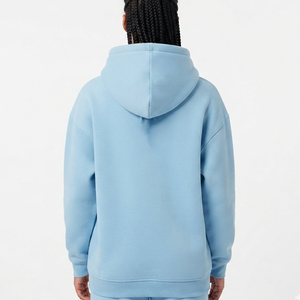 Sweat-shirts à capuche amples en molleton bleu clair pour femme, pulls à manches longues, sweats à capuche à épaules tombantes pour femme - Product Image 6
