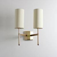 Applique Murale Intérieure Moderne et Durable en Fer Doré avec Abat-jour en Tissu, Luminaire Décoratif LED pour Chambre, Hôtel, Anniversaire, Pâques