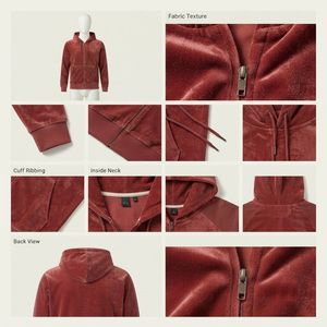 เสื้อฮู้ดซิปผู้ชาย ผ้าฟลีซ 100% คอตตอน สีพื้น ทรงปกติ สวมใส่สบาย เป็นมิตรกับสิ่งแวดล้อม เหมาะสำหรับฤดูหนาว - Product Image 5