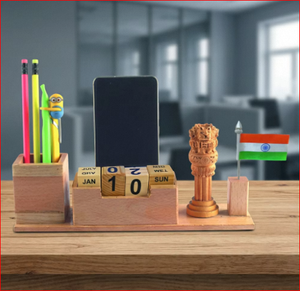 Wooden Pen Holder Desk Organizer Mobile Phone Stand Watch Stand Multi Purpose <b>Office</b> <b>Gift</b> - Product Image 6