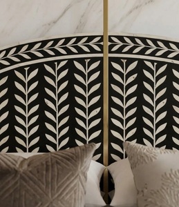 Base de Cama Moderna con Paneles de Madera, Cabecero y Pie de Cama Arqueados, Muebles Matrimoniales para Hogar y Hotel - Product Image 3