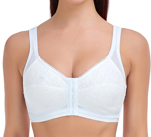 Soutien-gorge de sport pour femme, doux, sans armatures, avec soutien en dentelle, dos croisé, couvrance intégrale, respirant, grande taille, pour le fitness et le sport - Product Image 1