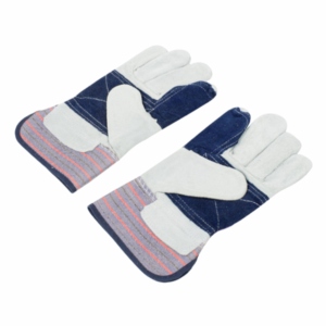 Guantes de Trabajo de Seguridad de Cuero Vacuno de Alta Resistencia, Antiestáticos, Transpirables, Duraderos, con Forro Térmico de Tela de Algodón Industrial - Product Image 2