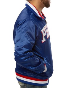 Veste de baseball en satin brodée personnalisée pour hommes, style varsity, tendance, lettreman, hiver, réversible, coupe-vent, personnalisable, basketball - Product Image 2
