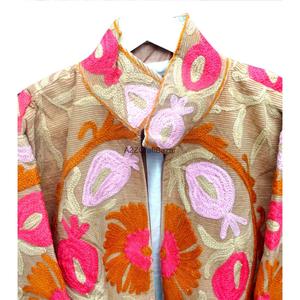 Hand Embroidered Embossed Eco-Friendly Quick Dry Breathable <b>Corduroy</b> <b>Jacket</b> Cotton Lining for Women Boho Hippie Style - Product Image 6