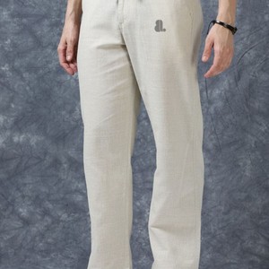 Men <b>Safari</b> Casual <b>Trouser</b> 100% Cotton Canvas Eco-Friendly Lightweight Quick Dry Breathable Plain Dyed Straight Solid Color - Product Image 5
