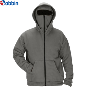 Sudadera con capucha y cremallera para hombre, 100% algodón, con bolsillo, para verano - Product Image 1