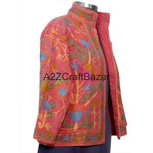 Veste en coton TNT Suzani faite à la main, brodée, pour femme, doublure en coton respirant, motif floral, décontractée, printemps-été - Product Image 4