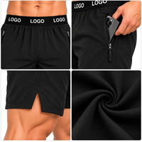Shorts de course 2-en-1 personnalisés pour hommes avec doublure de compression en mesh, poche pour téléphone et poches zippées – Idéal pour la gym et l'entraînement