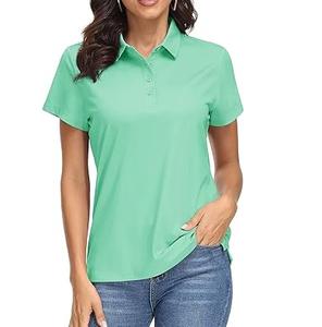 เสื้อโปโลผู้หญิงผลิตจากโรงงาน ราคาขายส่ง รับทำโลโก้ตามสั่ง พร้อมสี ขนาด และโลโก้ที่กำหนดเอง เสื้อยืดโปโลผู้หญิง ระบายอากาศได้ดี - Product Image 6