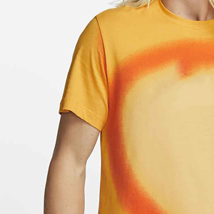 เสื้อยืดแขนสั้นผู้ชายลายไท-ได คอกลม ทรงปกติ ผ้าคอตตอนเจอร์ซีย์ สีส้มเหลือง ลายพิมพ์ - Product Image 3