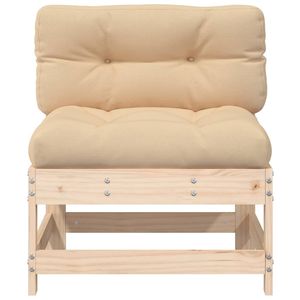 Canapé de jardin modulaire en bois de pin massif naturel, taille moyenne, avec un design confortable - Product Image 5