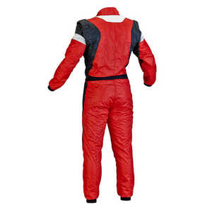 <b>Red</b> Full Sleeve Motorcycle Racing <b>Suit</b> With Black And White Accents For Men All Seasons Wear Color Blocked Design - Product Image 2