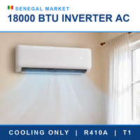 Climatiseur split inverter 18000 BTU, refroidissement uniquement, R410a, T1, mural, pour salon et bureau en Afrique