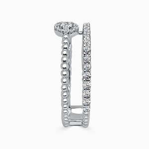 18ct White Gold 925 <b>Silver</b> Moissanite <b>Emerald</b> Cut Engagement <b>Ring</b> for Women Luxury Elegant Design - Product Image 4