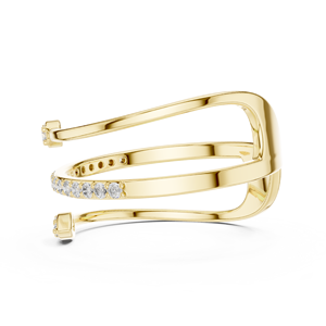 Anillo de Oro Sólido de 14k con Diamantes de Corte Brillante Redondo para Mujer, Anillo de Compromiso Clásico de Diseño Minimalista para Regalo - Product Image 2
