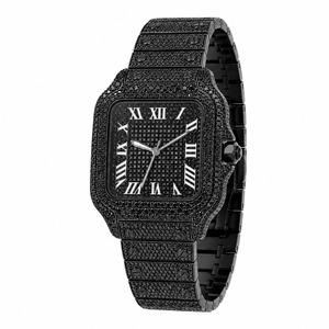 Luxury Rectangle Rhinestone <b>Watch</b> Stainless Steel Band Analog Quartz Women's Timepiece - Product Image 1