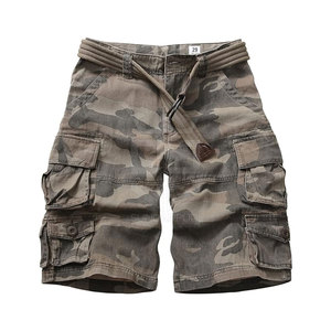 Pantalones cortos cargo para hombre, de algodón, ligeros, transpirables, de corte holgado, los más vendidos. - Product Image 1