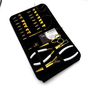 Kit de pinces pour extensions de cheveux en acier inoxydable plaqué or – Ensemble d'outils professionnels pour extensions de cheveux en gros avec logo personnalisé OEM - Product Image 4