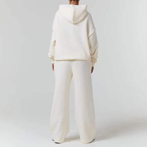Conjunto Deportivo Informal de Dos Piezas para Mujer, Chaqueta Holgada con Cierre y Pantalones Cortos, Transpirable, sin Cuello, Estilo Jogger - Product Image 2