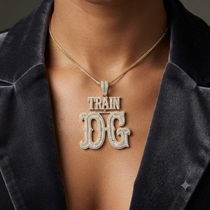 Personalized Big Name Gold Plated 925 Silver Fully Iced Moissanite Diamond Pendant Charms Hip Hop Rapper <b>Chunky</b> Necklace Jewelry - Product Image 2