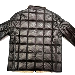 Premium <b>Men's</b> Leather <b>Shearling</b> <b>Jacket</b> Genuine Sheepskin Fur Winter Aviator Coat Warm Biker Outerwear Elegant Classic Fit - Product Image 5