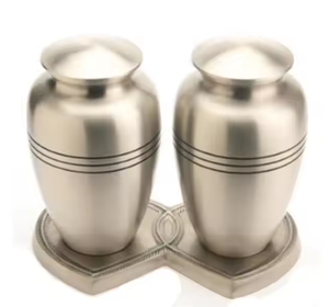 Purple Jar Urn with Silver Floral Band Classical Pet <b>Memorial</b> Keepsake <b>Vase</b> Durable Cremation Container - Product Image 4