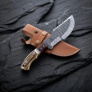 Couteau de chasse artisanal – Couteau de brousse et de camping de 12 pouces avec étui en cuir - Product Image 4