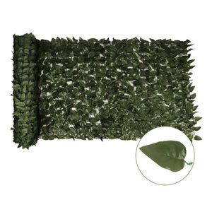 Recinzione Artificiale Tipo Foglia di Pesco 1M X 4M per Esterni, Pianta Artificiale Resistente per Decorazione Giardino - Product Image 1
