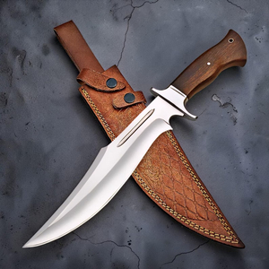 Couteau de chasse artisanal haut de gamme à lame fixe, tranchant, confortable et ergonomique, en acier inoxydable, avec manche en bois, OEM disponible - Product Image 6