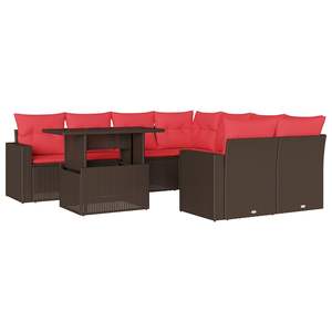 Juego de sofás de jardín de ratán sintético marrón de 9 piezas con cojines - Product Image 2