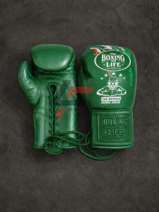 Gants de boxe professionnels personnalisés de haute qualité, fabriqués en usine, avec motif Pit Bull imprimé, « No Boxing No Life » - Product Image 2