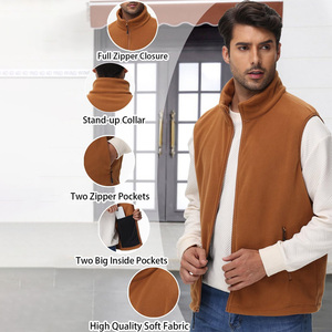 Gilet en polaire pour homme avec logo personnalisé, sans manches, vêtement d'extérieur, fabrication OEM, exportation Pakistan, marchés mondiaux - Product Image 5
