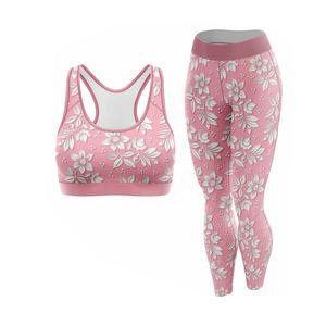 Customize 100% Quality Short Solid Canvas Legging Bra Sports Wear 2 Piece Long <b>Set</b> Skinny Fit Comfortable Custom Made Option - Product Image 2