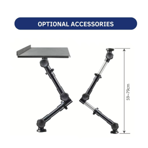 Support de voiture en aluminium pour ordinateur portable, fixation sur rail de siège, sans perçage, articulation à dents télescopique, charge maximale 4 kg - Product Image 4