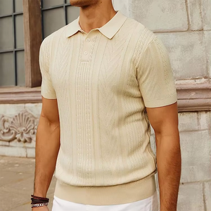 Polos décontractés pour hommes, nouvelle collection, vente chaude, logo personnalisé, couleur unie, respirants, personnalisables - Product Image 4