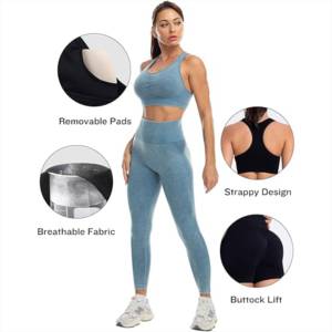 Women Breathable New Arrived Jumpsuits High Waist Full Length 3 Pieces Customized Four Way Stretch Activewear <b>Tracksuit</b> - Product Image 3
