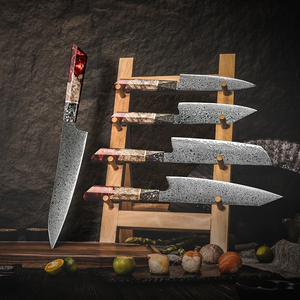 Legacy Blades 5-Piece Sustainable Damascus Steel <b>Knife</b> <b>Set</b> Handmade <b>Sharp</b> Straight Edge Resin Handle Ambidextrous Kitchen <b>Knife</b> - Product Image 2