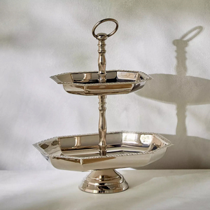 Stainless Steel Pastries Display <b>Stand</b> With Dome Antique Design Customized Shape <b>Cake</b> <b>Stand</b> With <b>Glass</b> Dome - Product Image 5